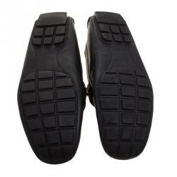 Pre Owned Louis Vuitton Black Leather Monte Carlo Loafers Size 46