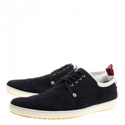 Louis Vuitton Blue Suede and Fabric Sneakers Size 43.5