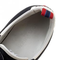 حذاء رياضي لوي فيتون سويدي أزرق وقماش نقاس 43.5