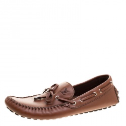 Louis Vuitton Brown Leather Arizona Loafers Size 42