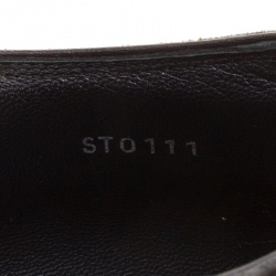 Pre Owned حذاء أكسفورد لوي فيتون اردواز اطلس جلد وسويدي رمادي مقاس 43.5