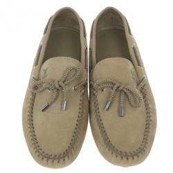 مملوكة مسبقًا Louis Vuitton Beige Leather Arizona Loafers Size 45