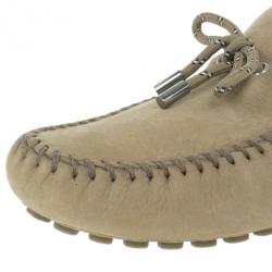 مملوكة مسبقًا Louis Vuitton Beige Leather Arizona Loafers Size 45