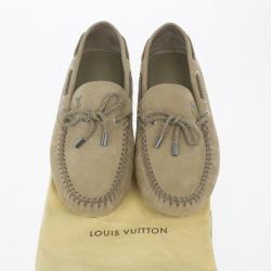 مملوكة مسبقًا Louis Vuitton Beige Leather Arizona Loafers Size 45