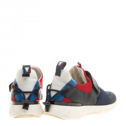 Pre Owned Louis Vuitton Tri Color Neoprene America's Cup Regatta Sneakers Size 43.5