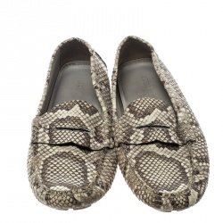 Pre Owned حذاء لوفرز لوي فيتون بيني جلد تمساح مارين مقاس 44