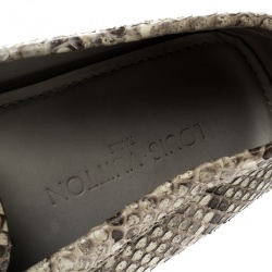 Pre Owned حذاء لوفرز لوي فيتون بيني جلد تمساح مارين مقاس 44