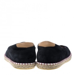 Pre Owned Louis Vuitton Black Suede Slip On Espadrilles Size 45