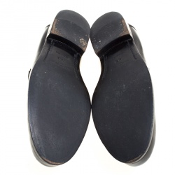 Pre Owned Louis Vuitton Black Leather Major Loafers Size 43