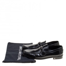 Pre Owned Louis Vuitton Black Leather Major Loafers Size 43