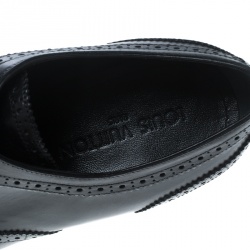 Louis Vuitton Black Brogue Leather Derby Size 43.5