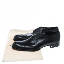 Louis Vuitton Black Brogue Leather Derby Size 43.5