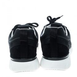 Louis Vuitton Black Mesh and Damier Embossed Rubber Fastlane Sneakers ...