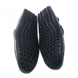 Pre Owned حذاء لوفرز لوي فيتون هوكنفيم جلد أزرق مقاس 43