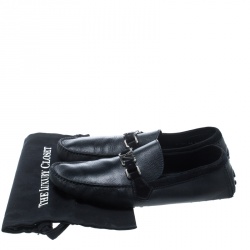 Pre Owned حذاء لوفرز لوي فيتون هوكنفيم جلد أزرق مقاس 43