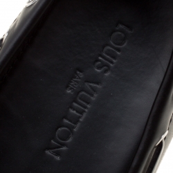 Pre Owned Louis Vuitton Black Leather Arizona Loafers Size 43