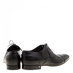 Louis Vuitton Black Leather Lace Up Derby Size 44.5