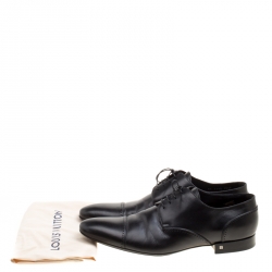 Louis Vuitton Black Leather Lace Up Derby Size 44.5