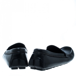 Louis Vuitton Black Leather Shade Penny Loafers Size 41