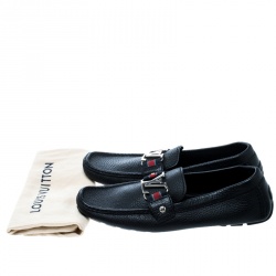 Louis Vuitton Black Leather Monte Carlo Loafers Size 41