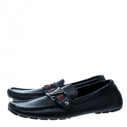 Louis Vuitton Black Leather Monte Carlo Loafers Size 41