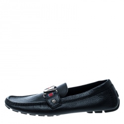 Louis Vuitton Black Leather Monte Carlo Loafers Size 41