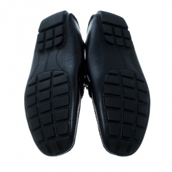 Louis Vuitton Black Leather Monte Carlo Loafers Size 41
