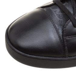 Louis Vuitton Black Monogram Canvas Match Up High Top Sneakers Size 42.5