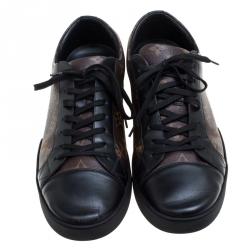 Louis Vuitton Monogram/Black Canvas and Leather Match Up Sneaker Size 42.5