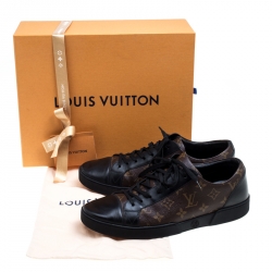 Louis Vuitton Monogram/Black Canvas and Leather Match Up Sneaker Size 42.5