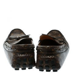 Louis Vuitton Brown Monogram Canvas Arizona Loafers Size 43