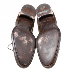 Louis Vuitton Brown Suede and Leather Ardoise Atlas Oxfords Size 41.5