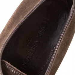 Louis Vuitton Brown Suede and Leather Ardoise Atlas Oxfords Size 41.5