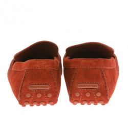 مملوكة مسبقًا Louis Vuitton Brick Red Suede Hockenheim Loafers Size 41.5