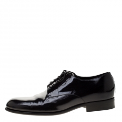 Louis Vuitton Black Electric Epi Leather Derby Shoes Size 42