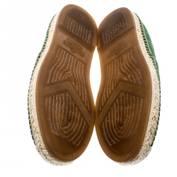 Louis Vuitton Green Suede Slip On Espadrilles Size 41.5