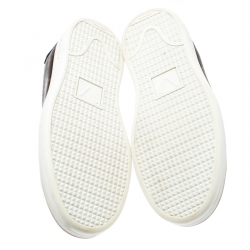 مملوكة مسبقًا Louis Vuitton Brown Monogram Canvas And Black Leather Frontrow Low Top Sneakers Size 43