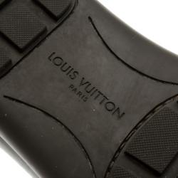 مملوكة مسبقًا Louis Vuitton Brown Embossed Leather Flower Logo Loafers Size 42