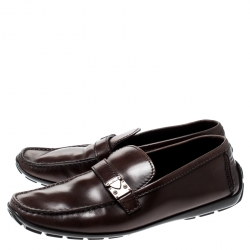 مملوكة مسبقًا Louis Vuitton Brown Leather Loafers Size 42