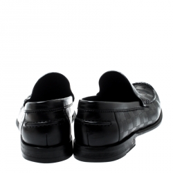 Pre Owned حذاء لوفرز لوي فيتون أوتلاين نقش انفيني دامييه أسود مقاس 40