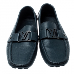 Pre Owned حذاء لوفرز لوي فيتون مونت كارلو جلد كحلي مقاس 42