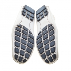 مملوكة مسبقًا Louis Vuitton White Leather Monte Carlo Loafers Size 41.5