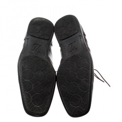 مملوكة مسبقًا Louis Vuitton Brown Brogue Leather Lace Up Oxford Size 41.5