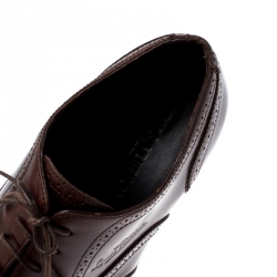 مملوكة مسبقًا Louis Vuitton Brown Brogue Leather Lace Up Oxford Size 41.5