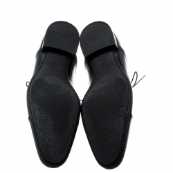 Louis Vuitton Black Leather Lace Up Oxfords Size 44.5