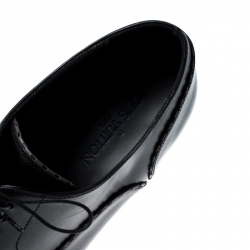 Louis Vuitton Black Leather Lace Up Oxfords Size 44.5