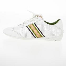 Louis Vuitton White Perforated Leather Bastia Sneakers Size 41