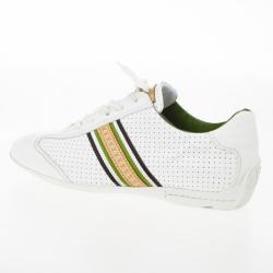 Louis Vuitton White Perforated Leather Bastia Sneakers Size 41