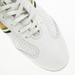 Louis Vuitton White Perforated Leather Bastia Sneakers Size 41