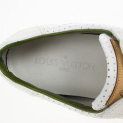 Louis Vuitton White Perforated Leather Bastia Sneakers Size 41
